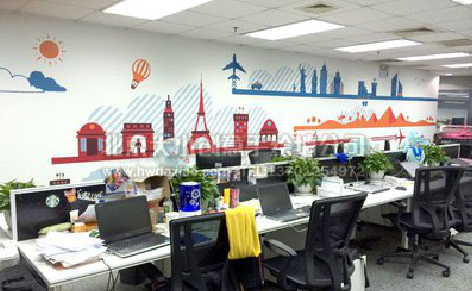 周口教你设计办公室墙绘的方法。