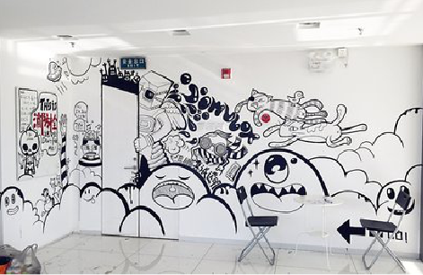 周口手绘墙并非传统涂鸦。